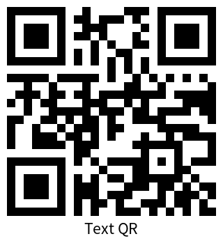 Plain Text QR Code Example